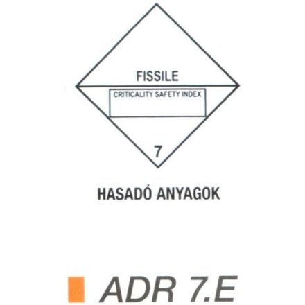 Hasadó anyag ADR 7.E