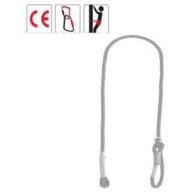   2,00 m-es, állítható, lángálló aramid munkahelyzet-beállító kikötőkötél karabinerrel, Ø 11 mm