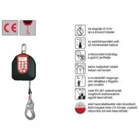   Cado-W6 visszahúzható lezuhanásgátló, 6 m hevederszalag, műanyag ház, karabiner