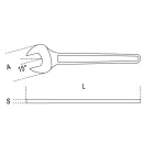 52 Egyoldalas villáskulcs, krómozott 10