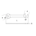 73 Műszerész villáskulcs, krómozott 4x4