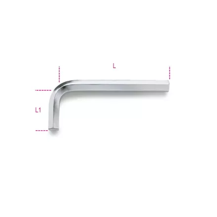 96 32 mm Hajlított imbuszkulcs, krómozott
