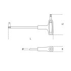 96T-AS 3/32 T-szárú imbuszkulcs
