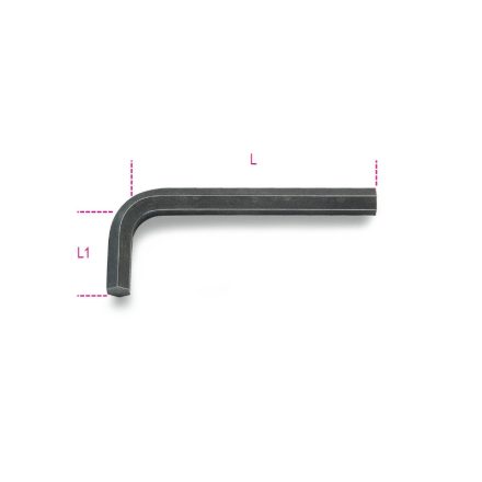 96AS 1/8 mm Hajlított imbuszkulcs, barnított