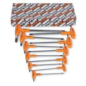   96T/S11 Hatlapú imbuszkulcs-készlet, mm Hajlított, markolattal krómozott