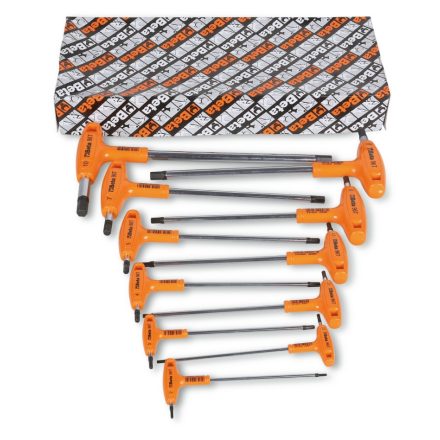 96T/S11 Hatlapú imbuszkulcs-készlet, mm Hajlított, markolattal krómozott