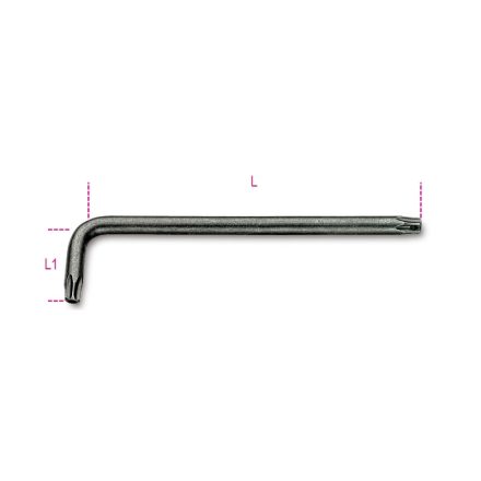 97RTx 10 mm Hajlított Tamper Resistant Torx® imbuszkulcs