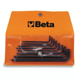   97RTx/B8 8 részes mm Hajlított Tamper Resistant Torx® imbuszkulcs szerszám készlet műanyag dobozban