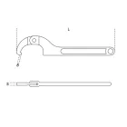 99SQ Állítható körmöskulcs, krómozott 15-35