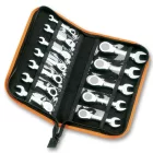 142C/A12  12 részes egyenes, rövid csillag-villáskulcs racsnival szerszám készlet egységcsomagban 