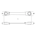 195 Egyenes racsnis csillagkulcs 8x10