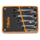 195P/B5 5 részes racsnis 15°-ban hajlított csillagkulcs szerszám készlet műanyag dobozban 