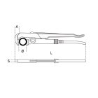 376 320 Svéd csőfogó, 90°-os lapos pofa