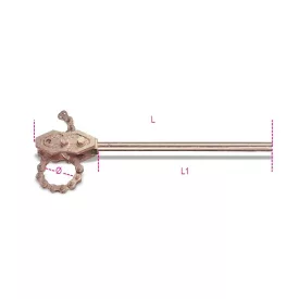 386BA 200 Erősített láncos csőfogó, szikramentes