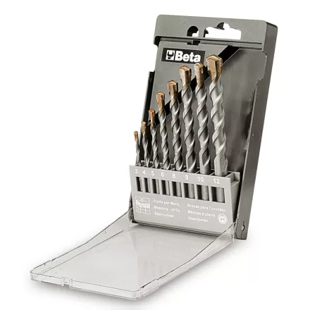 417/SP8 rövid vidiás fúró szerszám készlet műanyag tartóban