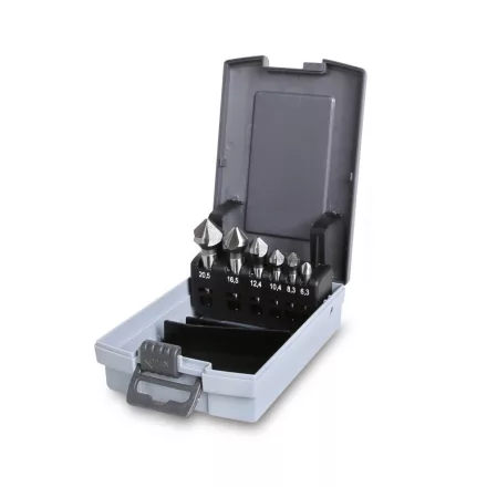 426/SP6 süllyesztő maró három vágóéllel szerszám készlet műanyag tartóban