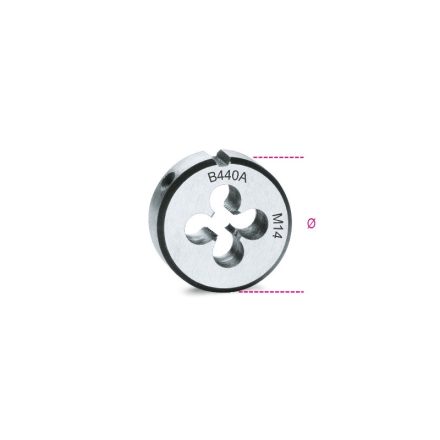 440A 20X2,5 Menetmetsző, metrikus normál menet, krómacélból