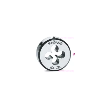 440ASG ¼ Menetmetsző, hengeres gáz-menet, krómacélból