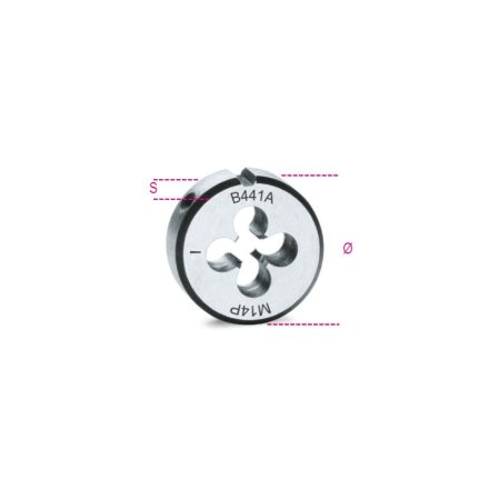 441A 10X0,75 Menetmetsző, metrikus finom menet, krómacélból