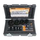 450/C13 HSS/Bimetall-koronafúrókészlet gáz és vízvezetékszerelőknek ütésálló műanyag dobozban