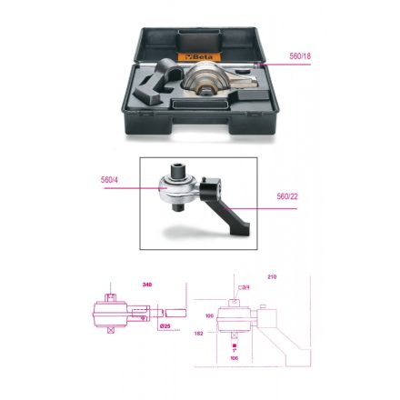 560/C4PLUS Nyomatéksokszorozó Áttétel 5:1 Kitámasztó karral