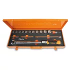 666/C20 Zero-Reset kioldó nyomatékkulcs dobozban, dugókulcsokkal és hosszabbítókkal