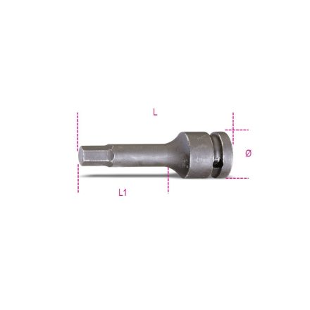 728ME 24 Gépi dugókulcsfej hatlapfejű csavarokhoz, 3/4" anya, foszfátozott