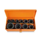 728B/C10 10 db tizenkétszögű gépi dugókulcs fémdobozban