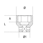 729 24 1"-os gépi Dugókulcs, foszfátozott