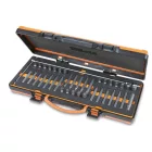 867/C38 38 RIBE® betétből álló készlet 10 mm hatlapfejű csatlakozóval és 1 csuklós T betéttartóval lágy hőformázott tálcán és lemezdobozban