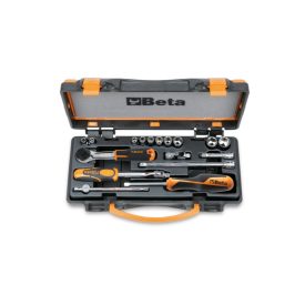   900AS/C10 10 hatlapú Dugókulcs és 7 tartozék fémdobozban