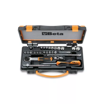 900MB/C28 11 tizenkétszögű Dugókulcs, 11 csavarhúzó-Dugókulcs és 6 tartozék fémdobozban 