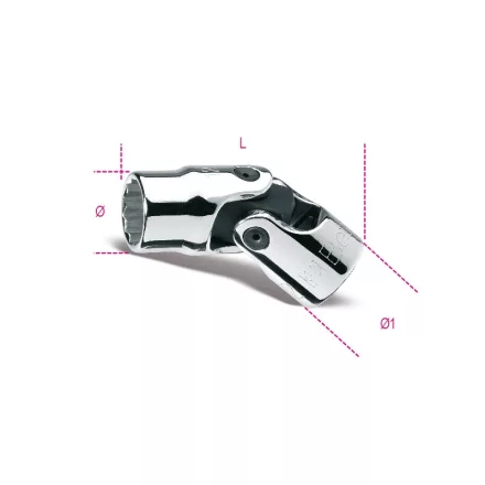 910AS-SN 9/16 Tizenkétszögű csuklós Dugókulcs