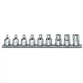   910FTX/SB9 9 részes Dugókulcs szerszám készlet Torx®-csavarokhoz (910FTX cikk) tartón