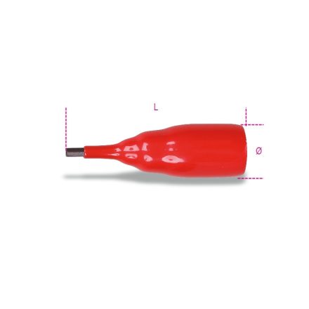910MQ/PE10 3/8" IMBUSZ DUGÓKULCS, SZIGETELT 10 MM