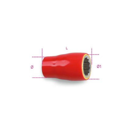 910MQ-B/6 3/8" TIZENKÉTSZÖGŰ DUGÓKULCS, SZIGETELT 13 MM
