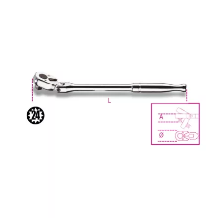 910M/56 3/8”-os irányváltós csuklós fémracsni