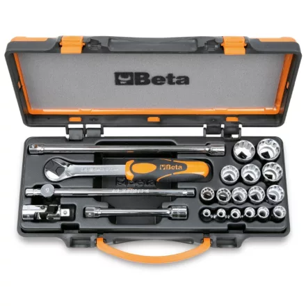 910B/C16 16 Dugókulcs és 5 tartozék fémdobozban 