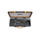 910A/C29 17 Dugókulcs 12 csavarhúzó-Dugókulcs és 5 tartozék fémdobozban 