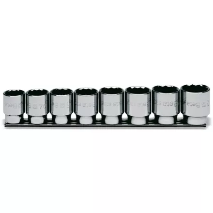 920B/SB8 8 részes tizenkétszögű Dugókulcs szerszám készlet (920B cikk) tartón