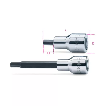 920PE 3 1/2"-os imbusz-Dugókulcs, krómozott, barnított hegy