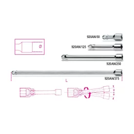 920AN/50 1/2”-os gömbvégű toldó
