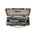 920AS/C10 10 tizenkétszögű Dugókulcs és 2 tartozék fémdobozban