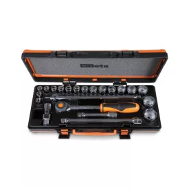   920A/C17HR 17 hatlapfejű Dugókulcs és 5 tartozék készlet kemény hőformázott tálcában, lemezdobozban