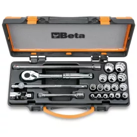 920AS/MBM-C21 16 Dugókulcs és 5 tartozék, fémdobozban