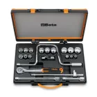 920AS/C15 15 tizenkétszögű Dugókulcs és 6 tartozék fémdobozban