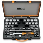 920/C37 37 Dugókulcs és 5 tartozék fémdobozban 