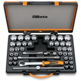 920/C37 37 Dugókulcs és 5 tartozék fémdobozban 