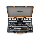 920/C37 37 Dugókulcs és 5 tartozék fémdobozban 