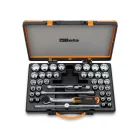 920/C37 37 Dugókulcs és 5 tartozék fémdobozban 